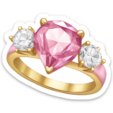 pink diamond ring sticker