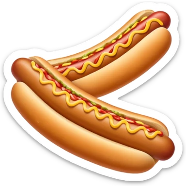 frowning hot dog sticker
