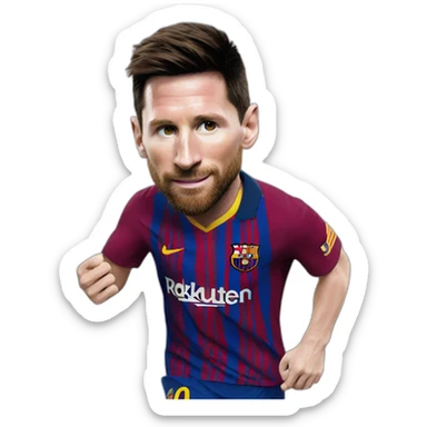 messi abrazando a ronaldo sticker