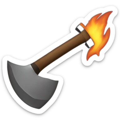 Axe  fire  sticker