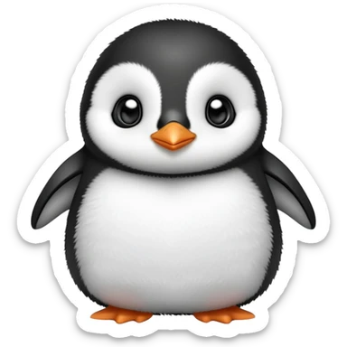 baby penguin with adorable chubby cheeks sticker