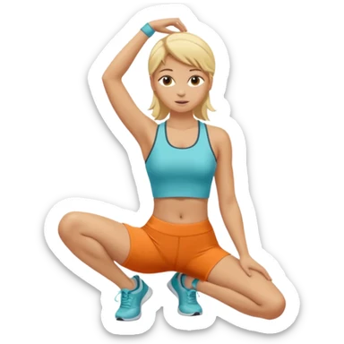 Quiero una chica rubia haciendo yoga  sticker