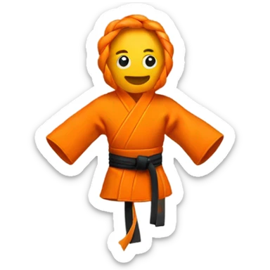orange karate belt with karate jacket sticker