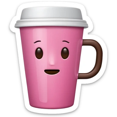 Pink coffe aesthetic  no use face sticker