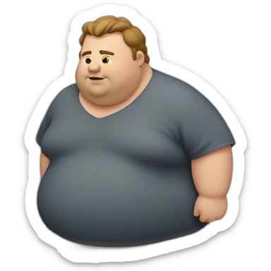 Fat guy sticker
