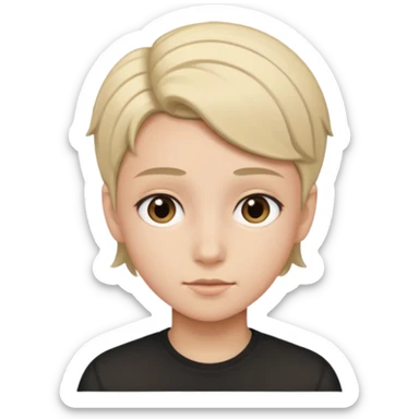 half girl-half boy sticker