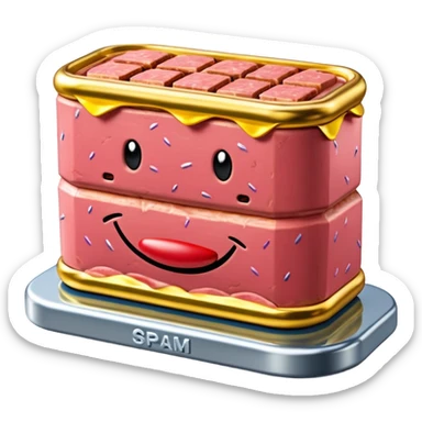  SPAM meat jeff koons style meat slop sculpture  sticker