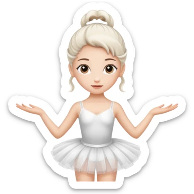 ballerina with tutu sticker