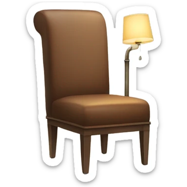 a chair with a lamp attached to the top sticker