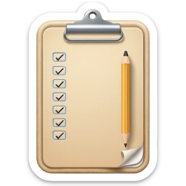 beige to do list without pencil sticker