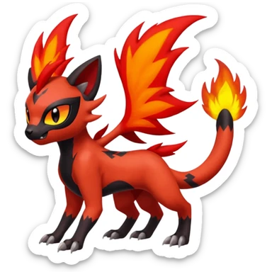 Meloetta-Litten-Guilmon-Darkrai-Pokémon-Fakémon-fusion-hybrid-creature sticker