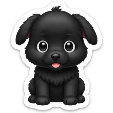 Cachorra preta sticker