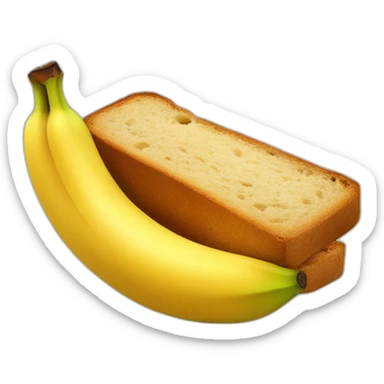 banana with bread sticker