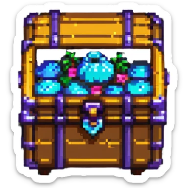 neon treasure chest sticker