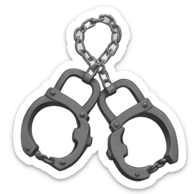 open handcuffs  sticker