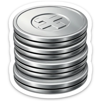 a stack of three coinsa stack of three coins sticker