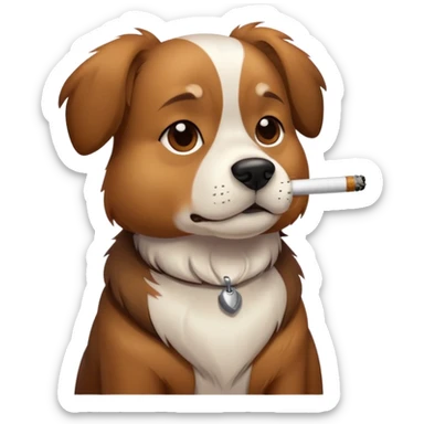 Perro fumando  sticker