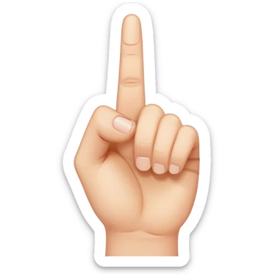 Extravagant middle finger sticker