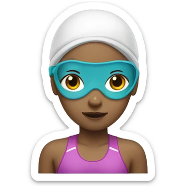 Girl swimmer in the water  sticker