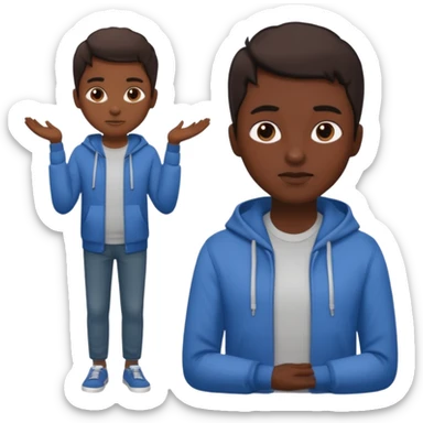 🥷🏽🧏🏻Melange entre deux position sticker