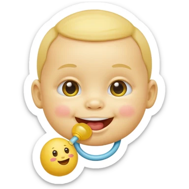emoticon baby with sucker sticker
