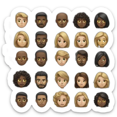 avatar men and women sticker