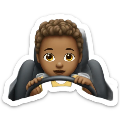 A baby who drive a car sticker