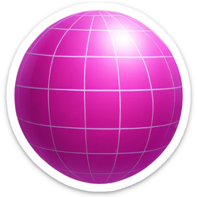 Pink disco globe sticker