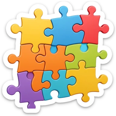 puzzle pieces fitting together sticker