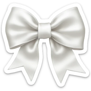 white satin bow sticker