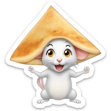rat in dosa sticker
