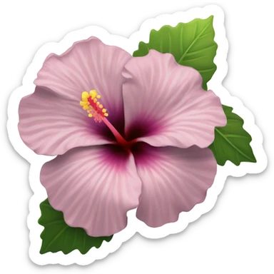 Pastel hibiscus flower sticker