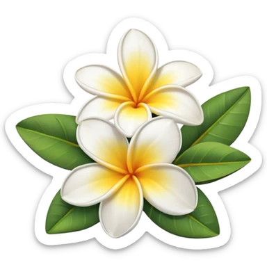 frangipani flower sticker