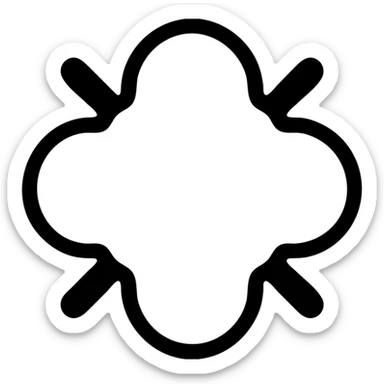 облако с 4 выступами sticker