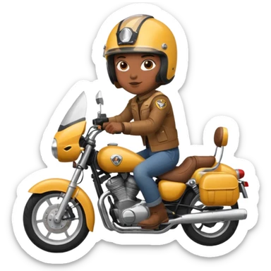 Pollo en moto  sticker
