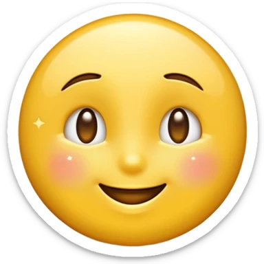 stardusted yellow winking emoji sticker