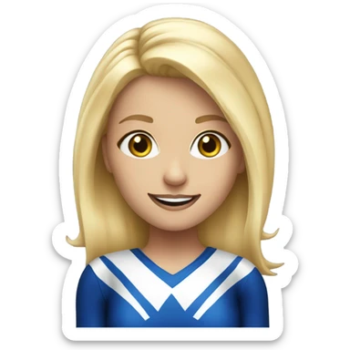 blonde cheerleader sticker