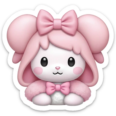 My melody with a light pink bow sticker