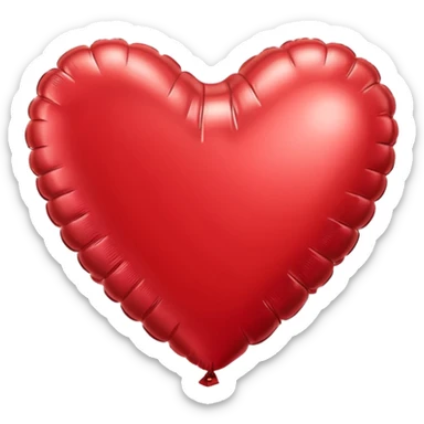 Foil balloon heart, remove background sticker