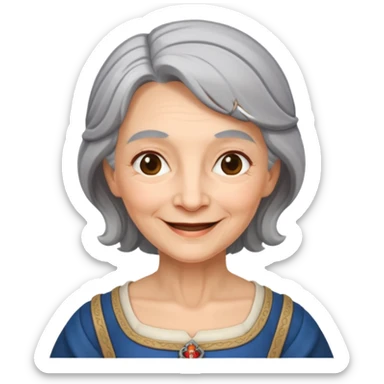 The kind and amiable grandmother in medieval fairy tales sticker