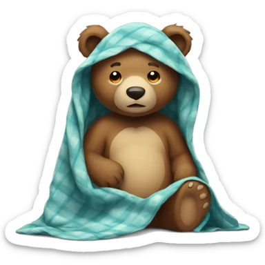 Gute Bear with blanket  sticker