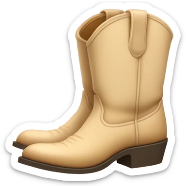 beige cowboy boots sticker