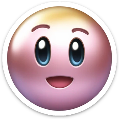 Metal Kirby ball with wheels sticker