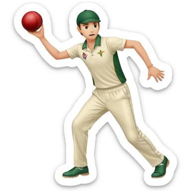 cricket bowler sticker