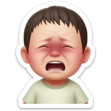 in pain japanese baby sticker