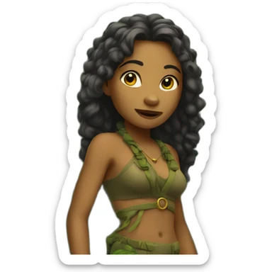 jungle girl sticker