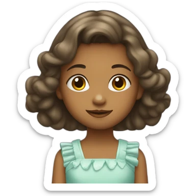 Petite fille en robe  sticker