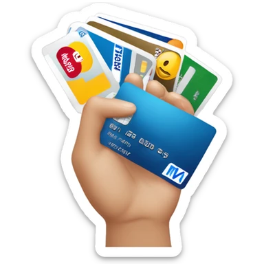 a hand holding 5 credit cards, emv chip, credit card, debit card, amex platinum, American express sticker