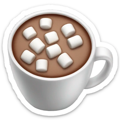 hot chocolate with marshmallows  sticker