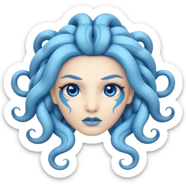 Medusa azul  sticker